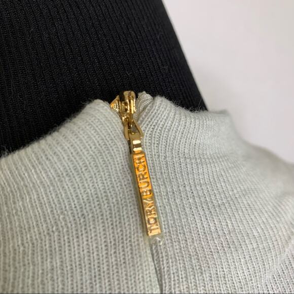 Tory Burch light green mock turtleneck short sleeve sweater size XL - Picture 7 of 14